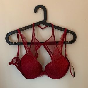 Sexy Red Push-up Lace Bra